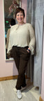Cathy Pleated Blouse Beige