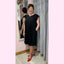 Jessica Pleated Dress Knee Lenght